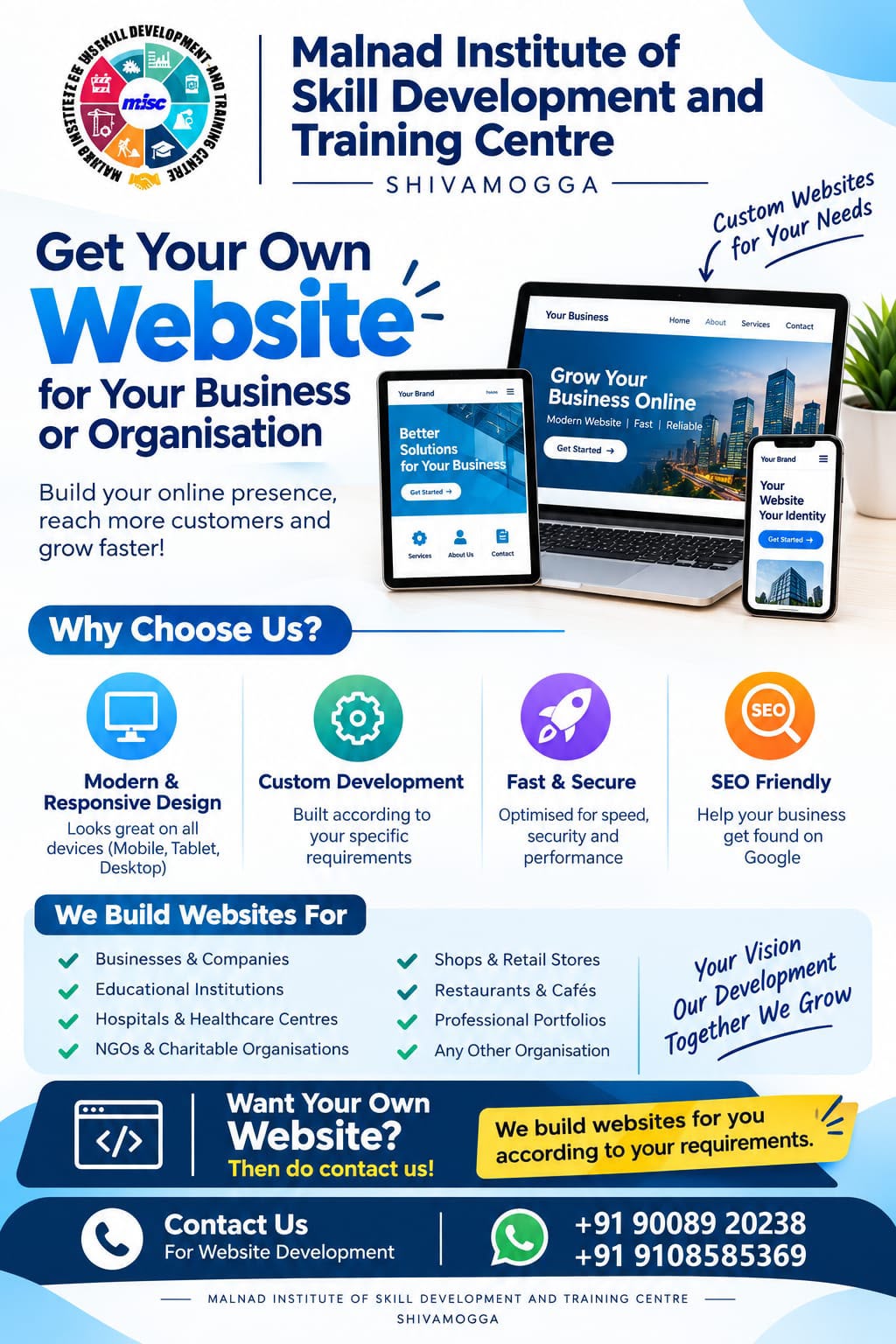Get Your Own Website for Your Business or Organisation